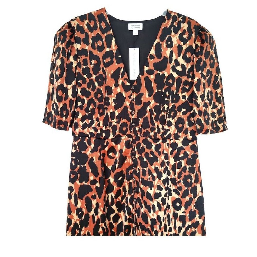 Nwt - Haneyofficial The Drop Leopard Print Maxi D… - image 2